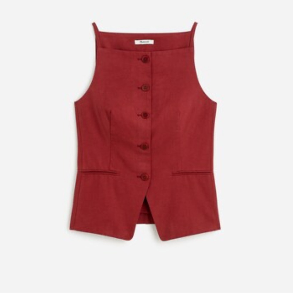 Madewell Square-Neck Vest in Drapey Twill. Size 4 - sold out online!